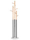 ArteLibre Metallic Coat Rack Black 36x36x169cm