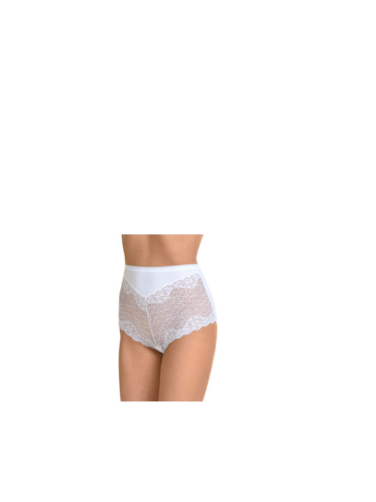 Miss Rosy Cotton Women's Slip with Lace White