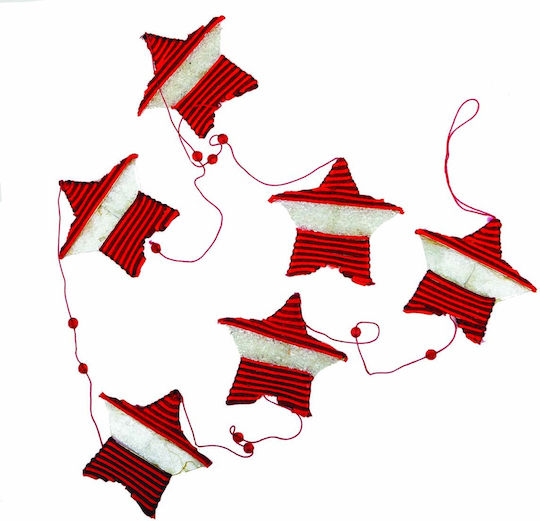 JK Home Decoration Χριστουγεννιάτικη Γιρλάντα Κόκκινη