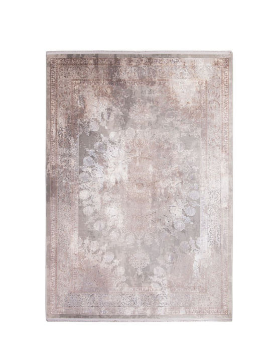 Royal Carpet Silk 8098a Χαλί Ορθογώνιο Μεταξένιο L.Grey D.Beige