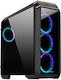 Chieftec Stalion II Gaming Midi Tower Κουτί Υπολογιστή με Πλαϊνό Παράθυρο και RGB Φωτισμό Μαύρο