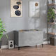 vidaXL Έπιπλο Δίσκων από Σκυρόδεμα Hi-Fi Furniture Grey with Black Feet 74.5x48x38cm