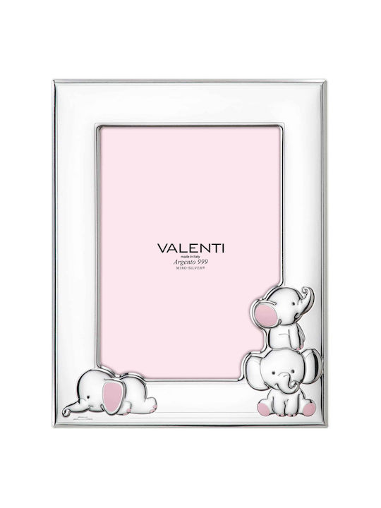 Valenti Παιδική Κορνίζα Ασημένια Ροζ 9x13cm