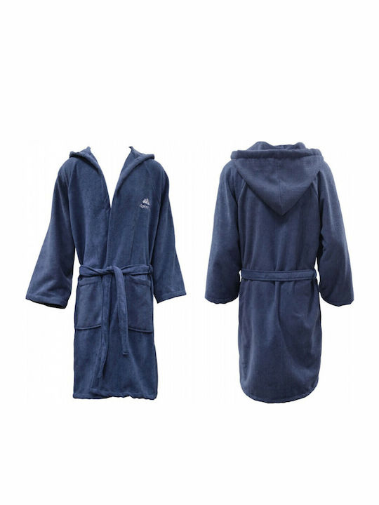 AlpinPro Aegean Kids Swimming Bathrobe Blue