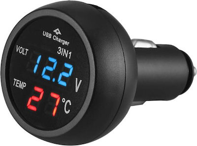 Car Voltmeter and Thermometer