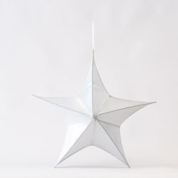 Eurolamp Χριστουγεννιάτικο Διακοσμητικó Κρεμαστό Αστέρι Υφασμάτινο Λευκό