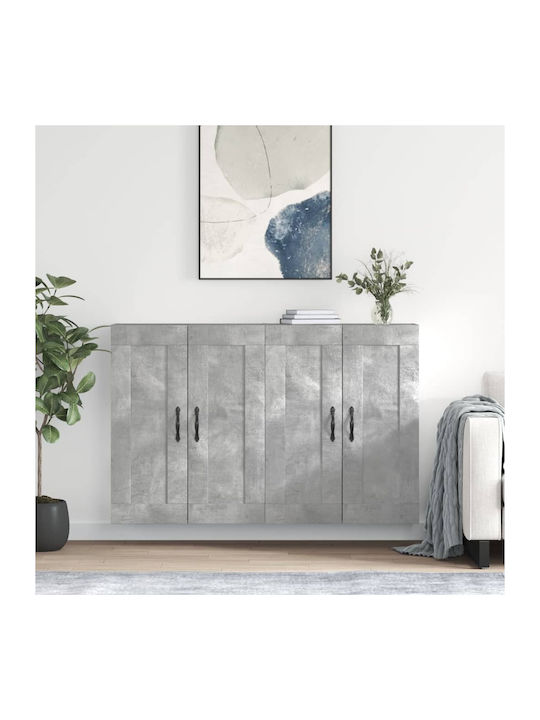Μπουφές Ξύλινος Γκρι 140x34x90cm