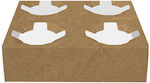 Kraft & Dele Set 50 Suporturi de pahare de unică folosință pentru transportul cafelei cu 4 locuri