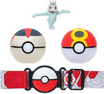 Jazwares Miniature Toy Clip N Go Poke Ball Belt - Machop Wave Pokemon for 4+ Years