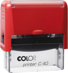 Colop Printer C40 Self-Inking Pocket Stamp in Greek Language with Red Ink