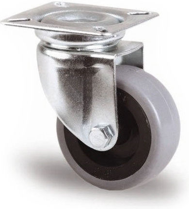 Möbelrad aus Metall in Silber Farbe 5x5x6.6cm