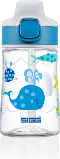 Sigg Miracle Plastic Kids Water Bottle with Straw Blue 350ml