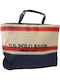 U.S. Polo Assn. Strandtasche Aus Korbweide Blau