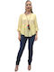 Women's Summer Blouse with 3/4 Sleeve Yellow