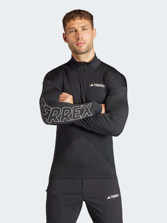 Adidas Xperior Ανδρική Αθλητική Μπλούζα Μακρυμάνικη Μαύρη