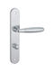 Thirard Lever Middle Door with Plate Pair Silver