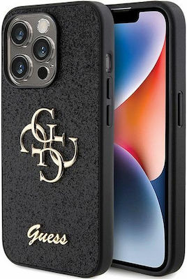 Guess Fixed Glitter 4g Metallic Back Cover Black (Apple iPhone 15 Pro)
