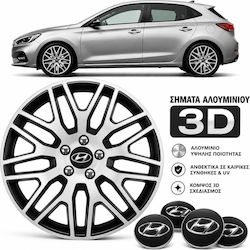 Versaco Τάσια Dakar Nc 13" με Σήμα Hyundai 4τμχ Ασημί TA-00100330