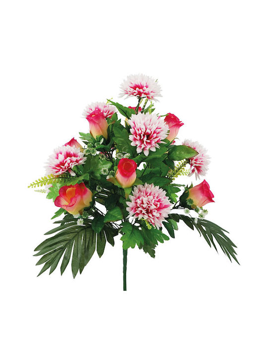 Marhome Buchet din Flori Artificiale Crizantema Fuchsia 52cm 1buc 00-00-1631-4