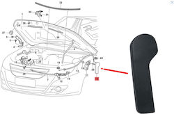 Λαβή Ανοίγματος Καπό Κινητήρα για Volkswagen Passat CU-000798 Λαβή Ανοίγματος Καπό Κινητήρα για Volkswagen Passat CU-000798