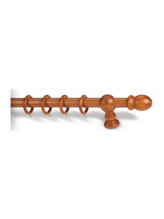 CasaDino Wooden Curtain Pole Single Φ28mm Ink