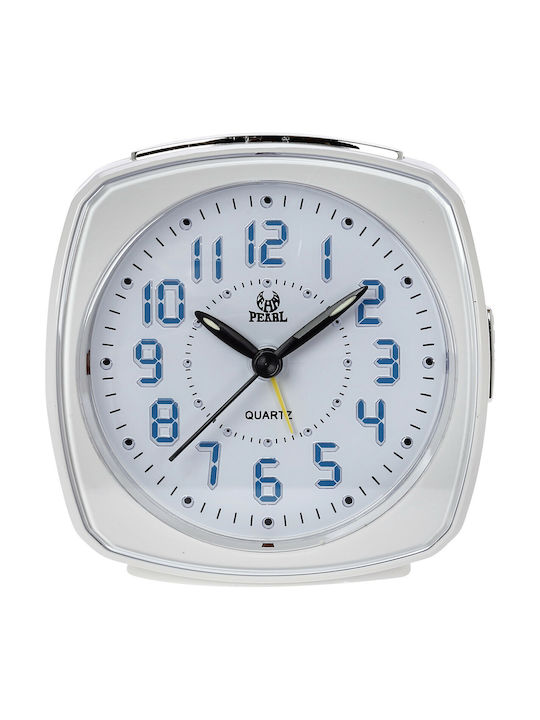 Pearl Tabletop Clock with Alarm ΡΤ-228ΛΕΥΚΟ