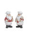 Santa Claus White 18x10x8cm 2pcs