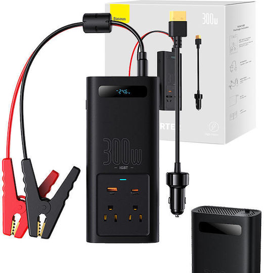 Baseus Inverter Αυτοκινήτου Καθαρού Ημιτόνου 300W για 24V DC