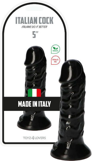 Toyz4lovers Dildo Romeo Ρεαλιστικό Dildo με Βεντούζα Μαύρο 12.5cm