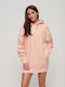 Superdry Mini Dress with Hood Pink