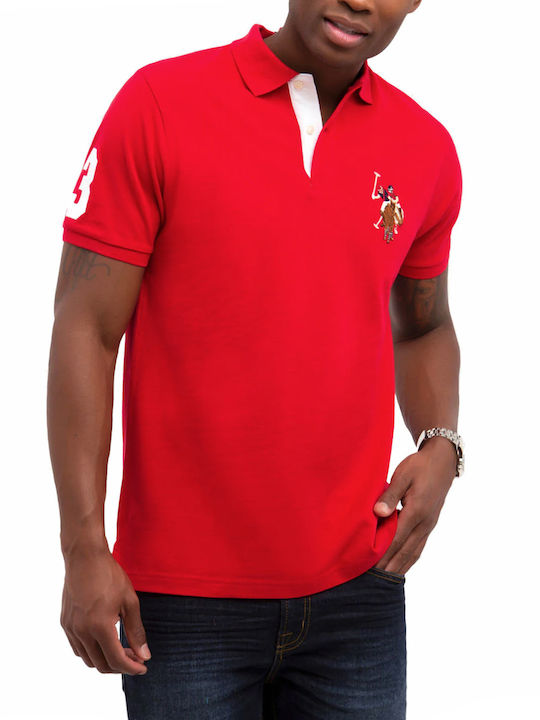 U.S. Polo Assn. Herren T-Shirt Kurzarm Rot