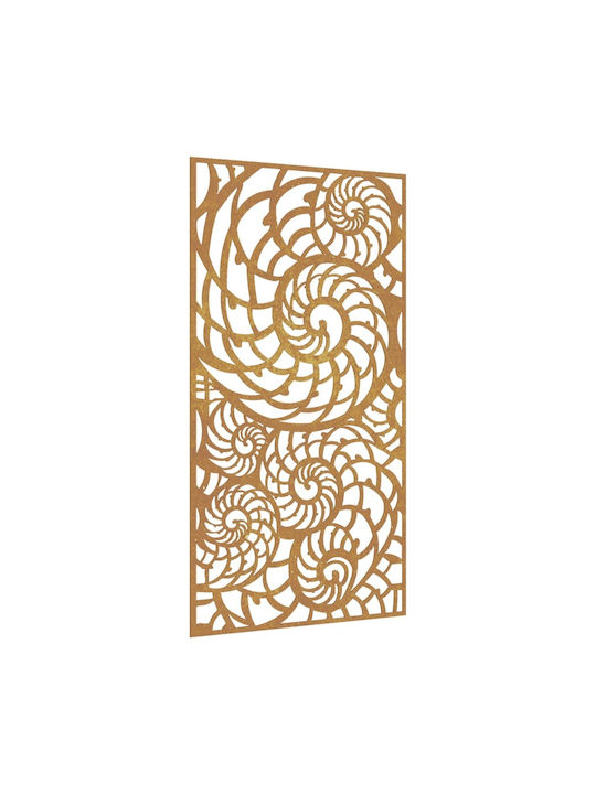vidaXL Brown Wall Decor Made of Metal 105x55cm