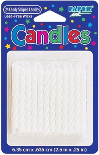 Creative Converting Birthday Candle in White Color 24pcs 080010034