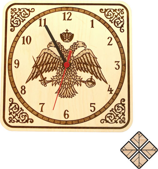Woodluck Стенен часовник Дърво Бежов