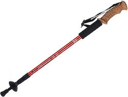 Telescopice Baston de trekking din aluminiu 1 buc Gri Telescopice Baston de trekking din aluminiu 1 buc Gri
