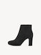 Wildleder Damen Chelsea Stiefeletten mit hohem Absatz Schwarz