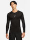 Nike Bluza termică pentru bărbați cu mâneci lungi Negru