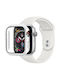 Tempered Glass Case Carcasă de Plastic cu Sticlă în culoarea Alb pentru Apple Watch 42mm