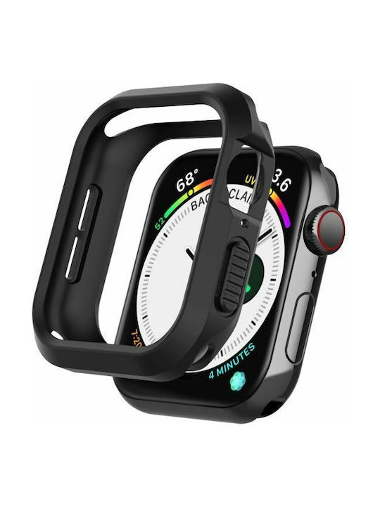 Watch Series Silicone Case in Black color for Apple Watch 44mm