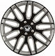 Versaco Car Hubcap Set Dakar NC with Skoda Emblem 15" 4pcs Black