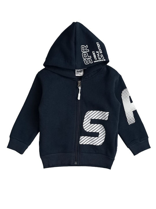 Sprint Boys Cardigan with Zipper Blue