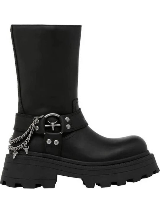 Windsor Smith Thrilling Le Biker Boots Black