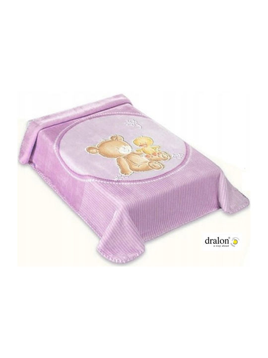 Belpla Blanket Spanish Nursery Swaddling Blankets Dralon 549 Velvet Lilac 80x110cm