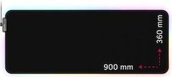 Lorgar Steller 919 Mauspad XXL 900mm mit RGB-Beleuchtung Schwarz