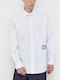 Long-sleeved Denim Shirt White