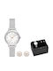 Emporio Armani Cleo Γυναικείο Ρολόι 32mm Μπαταρίας με Γκρι Μεταλλικό Μπρασελέ
