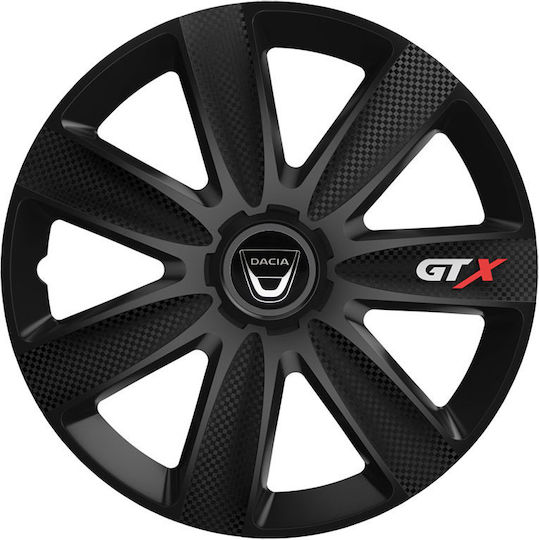 Versaco Car Hubcap Set Gtx with Dacia Emblem 14" 4pcs Black
