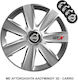 Versaco Car Hubcap Set Carbon GTX with Volvo Emblem 14" 4pcs Silver