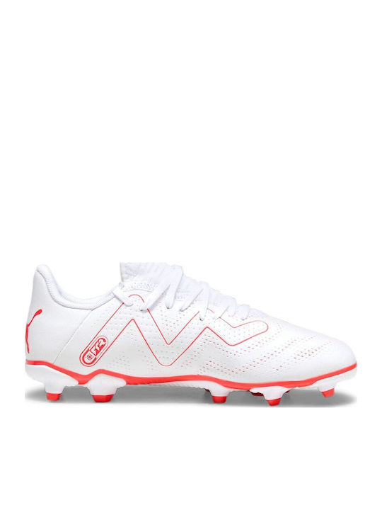 PUMA Play FG AG Jr White Kids Soccer Cleats & Shoes