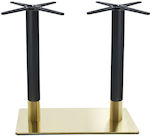 Woodwell Table Stand made of Stainless Steel in Gold Color 70x40cm